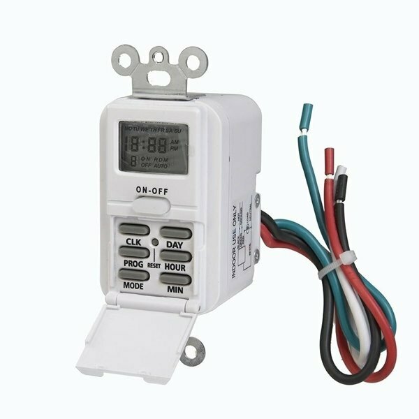 American Tack & Hardware Westek Digital Timer, 15 A, 125 V, 1875 W, 14 On/Off Cycles Per Day Cycle, White TMDW10